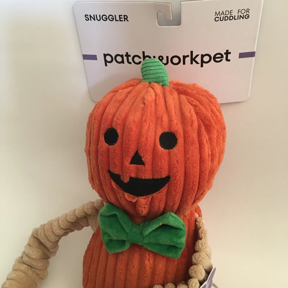 Dog Toy 24” Snuggler Long Limbs Pumpkin with Squeaker NEW | Patchwork Pets